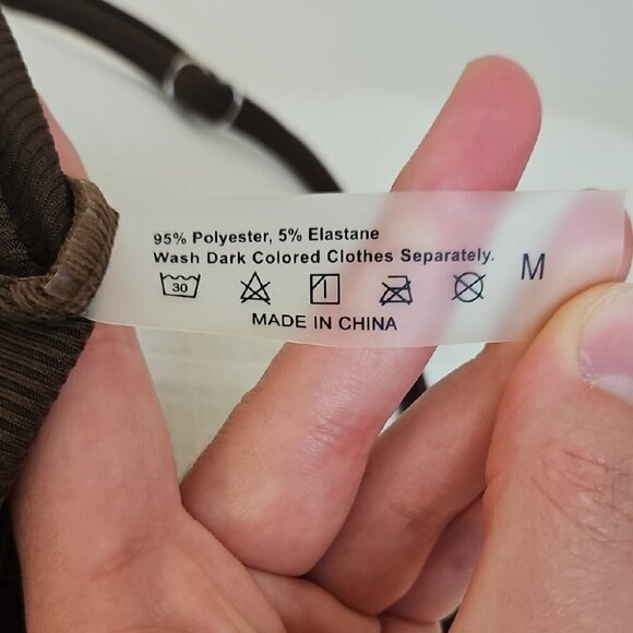 Brown Ribbed Tie-Front Bikini Top - Picture 5 of 5